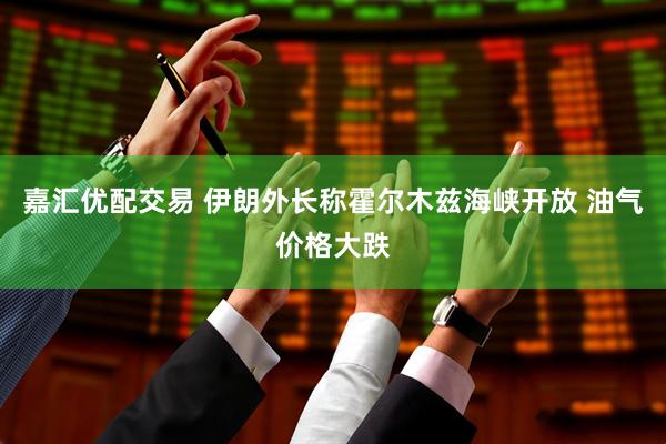嘉汇优配交易 伊朗外长称霍尔木兹海峡开放 油气价格大跌
