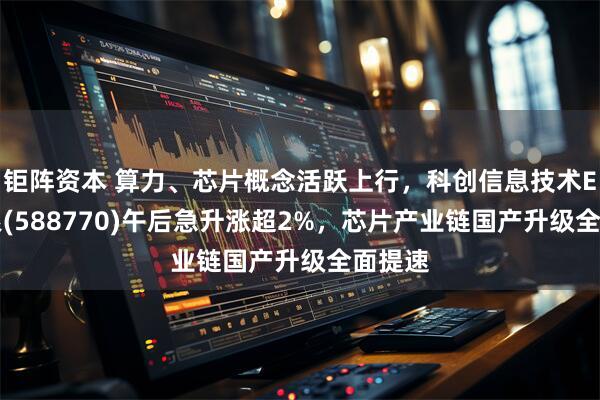 钜阵资本 算力、芯片概念活跃上行，科创信息技术ETF摩根(588770)午后急升涨超2%，芯片产业链国产升级全面提速